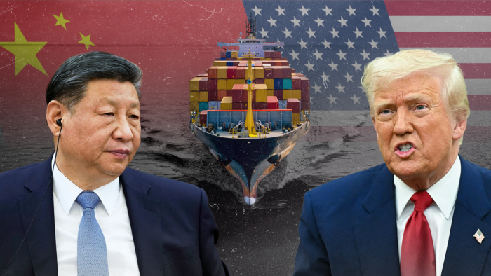 President Donald Trump at press conference talking about reciprocal tariffs
