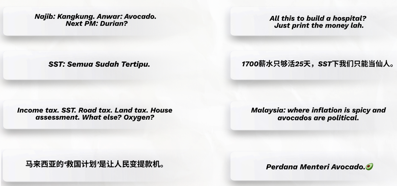 Malaysian netizens' reactions to SST expansion by the Malaysian government.
