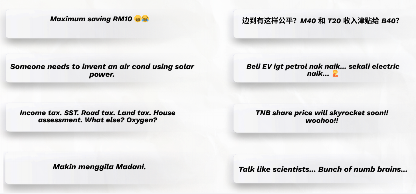 Malaysian netizens' reactions to Malaysia’s new electricity tariff structure