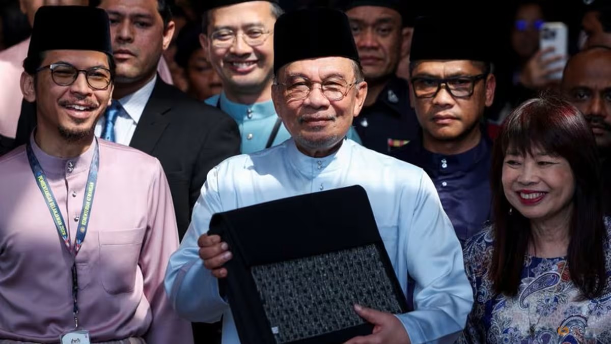 Malaysian Prime Minister Datuk Seri Anwar Ibrahim delivering the Malaysia Budget 2026 announcement in Parliament, outlining key economic plans and national development initiatives.