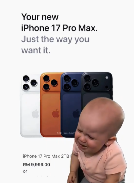 TikTok pricing meme to the launch of the iPhone 17 Series.