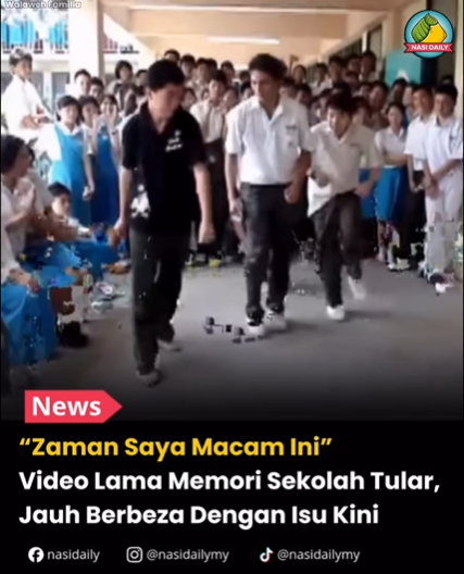 Viral video clip of students in school uniforms dancing in the old school days, reminding viewers of their school memories and sparking talks on school caning and MOE school policy reforms.
